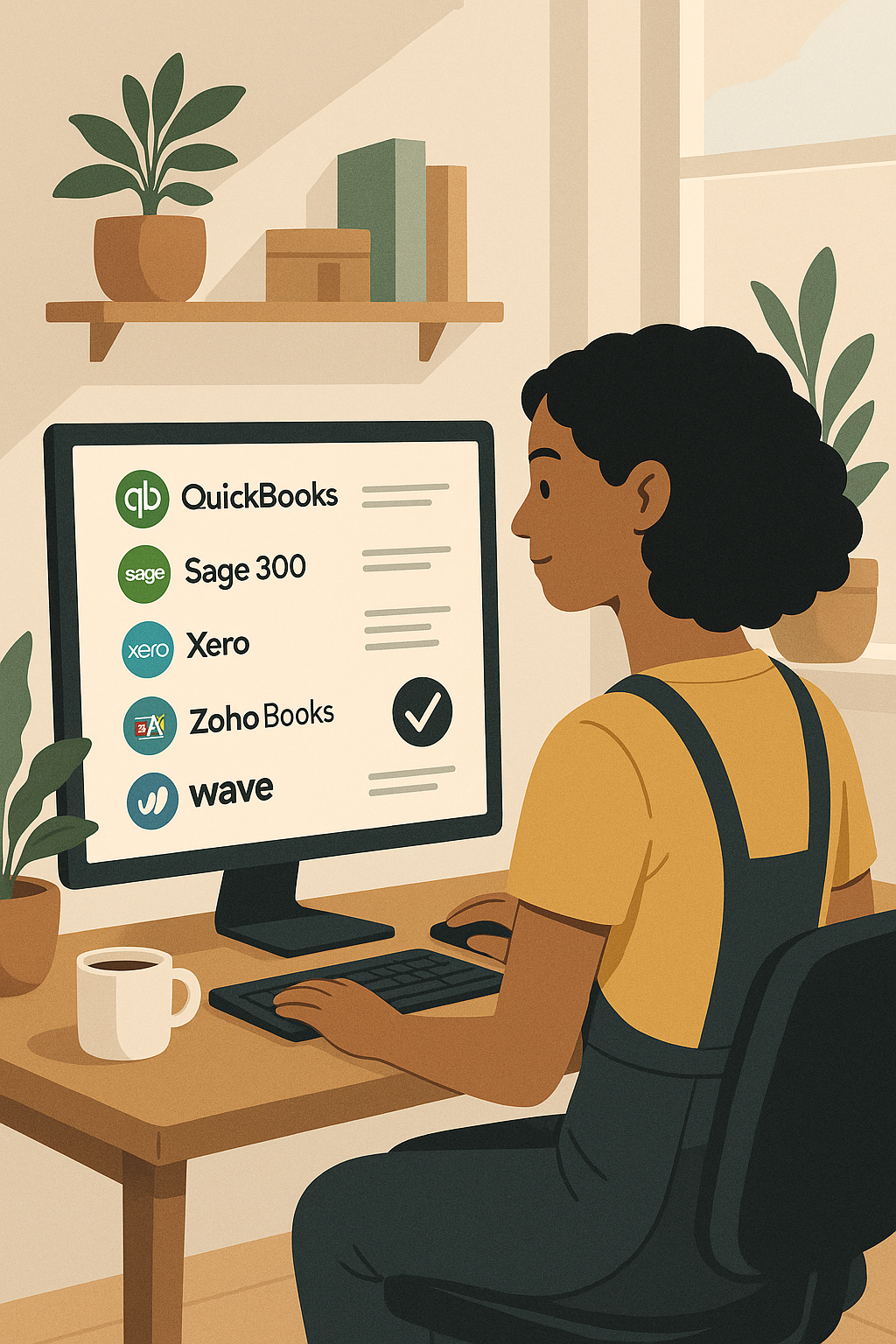 a business choosing the best accounting software