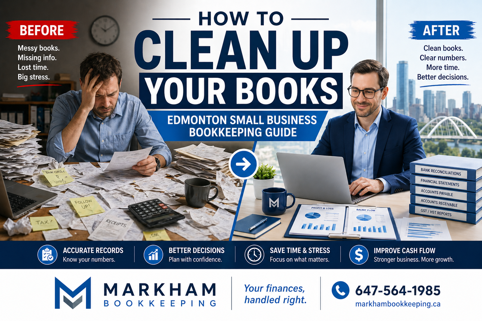 Read more about the article How to Clean Up Your Books — Edmonton Small Business Bookkeeping Guide