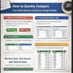 How to Compare Two Data Sources in Excel or Google Sheets Using Sort and Filter
