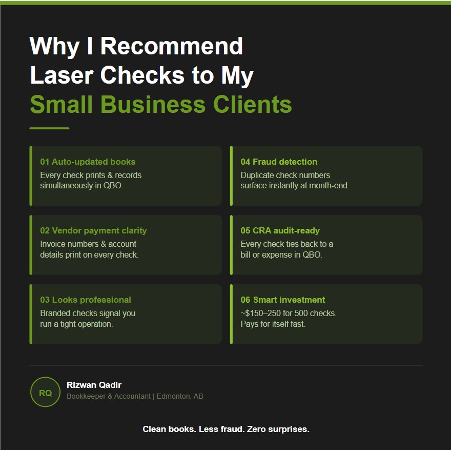 Read more about the article Why I Recommend Laser Checks to My Small Business Clients