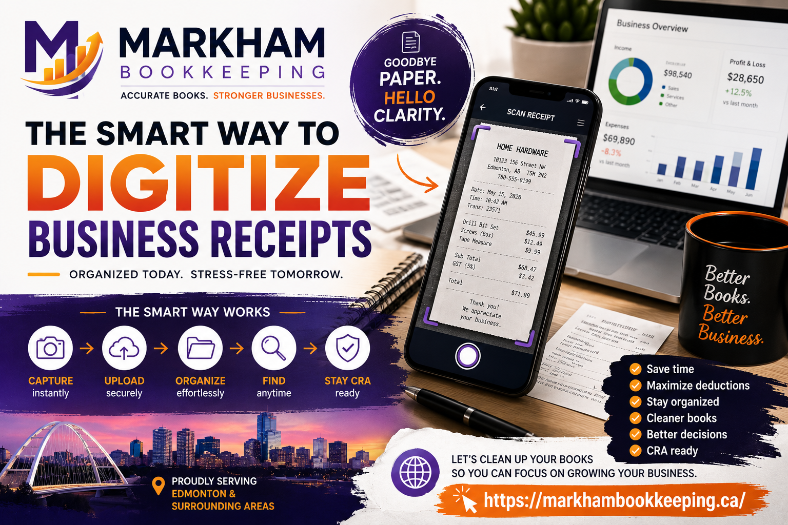 Read more about the article The Smart Way to Digitize Business Receipts: A Practical Guide for Edmonton Small Businesses