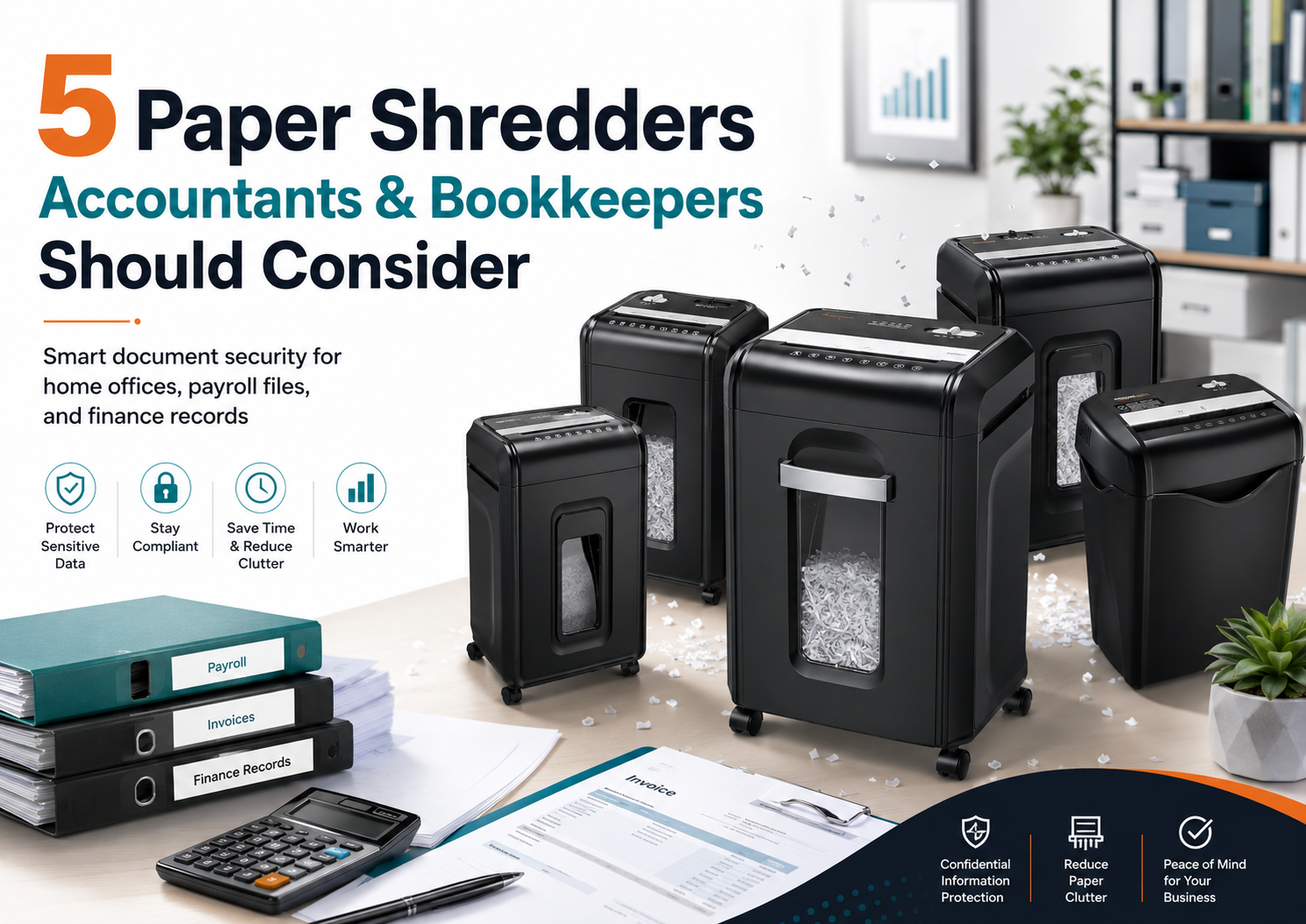 Read more about the article 5 Paper Shredders Accountants, Bookkeepers, and Small Business Owners Can Use to Protect Sensitive Documents