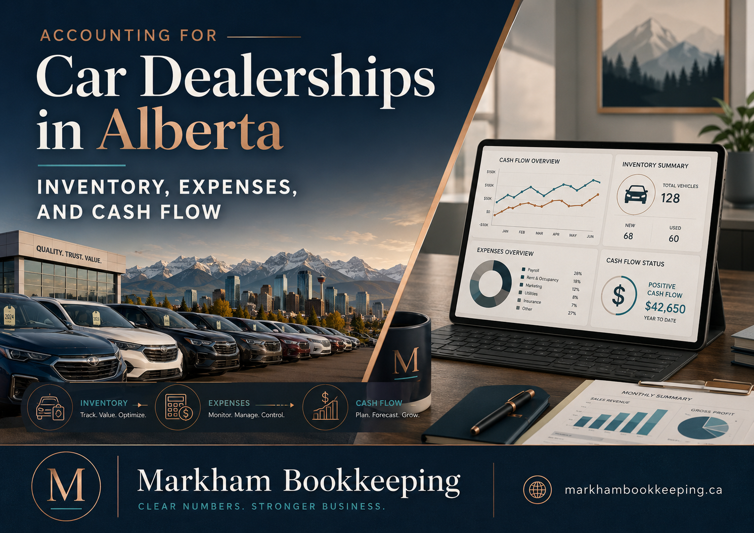 Read more about the article Accounting for Car Dealerships in Alberta: Inventory, Expenses, and Cash Flow