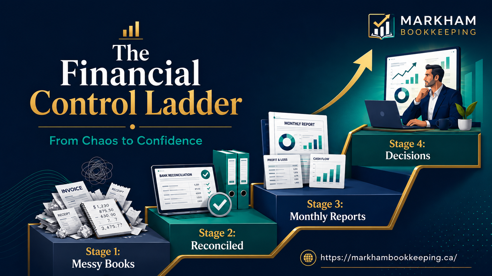Read more about the article The Financial Control Ladder: How Edmonton Businesses Move From Financial Chaos to Confidence